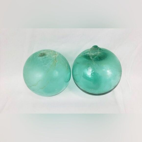 Blown Glass Fishing Floats—Vintage Mermaid Coastal Nautical Sea Decor - Picture 11 of 15